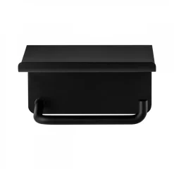 Blomus Modo toilet paper holder with shelf, Black Clearance