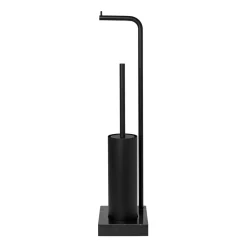 Blomus Modo toilet paper holder and toilet brush , Black New