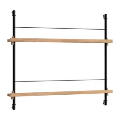 MOEBE magazine rack, Oak- Black Clearance