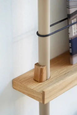 MOEBE magazine rack, Smoked oak- Grey Sale
