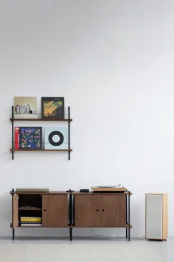 MOEBE magazine rack, Smoked oak- Black Online