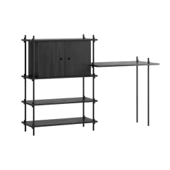MOEBE shelving system s.115.2.D, Black Hot