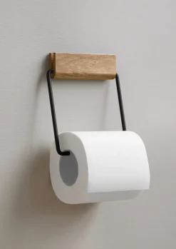 MOEBE toilet paper holder, Oak-black Brown Online