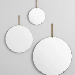 MOEBE wall mirror Ø 70 cm, Bronze Gold-colouredSilver-coloured Outlet