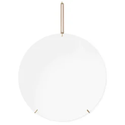 MOEBE Wall mirror Ø 50 cm, brass Gold-colouredWhite Clearance