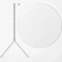 MOEBE wall mirror Ø 70 cm, Chrome White