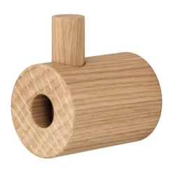 MOEBE wooden wall hook, Oak Brown Clearance