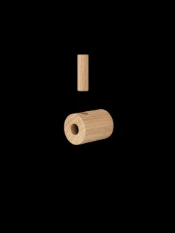 MOEBE wooden wall hook, Oak Brown Clearance