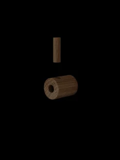 MOEBE wooden wall hook, Smoked oak Brown Outlet