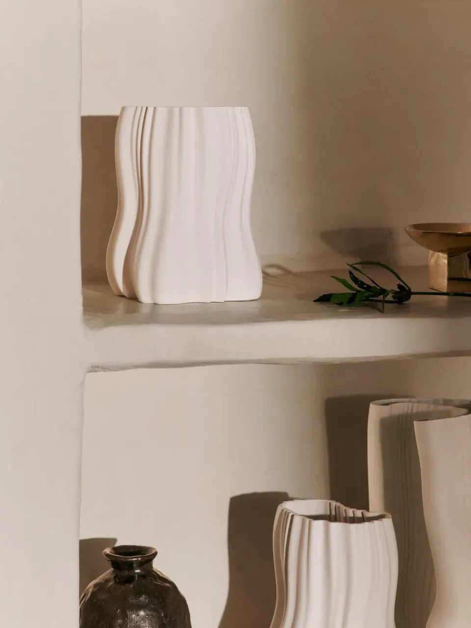 Ferm Living Moire vase 20 cm, Off- White Best