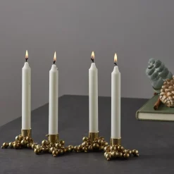 Gejst Molekyl candlestick 4, Brass Gold-coloured New