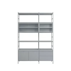 Zweed Molto High shelving system, , 2 sections Grey Outlet