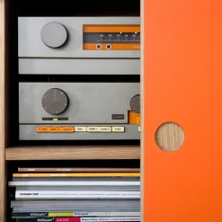Zweed Moodi 180 side table, /white, oak structure Orange Best