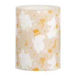Muurla Moomin block candle LED 10 cm, Sparkling stars Beige Hot