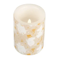 Muurla Moomin block candle LED 10 cm, Sparkling stars Beige Hot