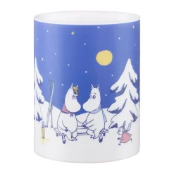 Muurla Moomin block candle LED 12,5 cm, Starry night Blue New