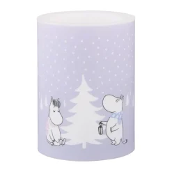 Muurla Moomin block candle LED 10 cm, Snowfall Purple New