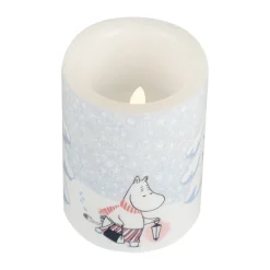 Muurla Moomin block candle LED 10 cm, Let it snow White Outlet