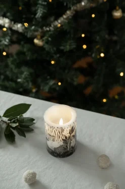 Muurla Moomin block candle LED 10 cm, The pond BlackWhite
