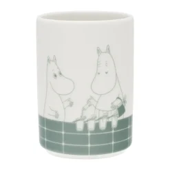 Moomin Arabia Moomin toothbrush holder, Bath time green-white GreenWhite Discount