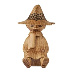 Dsignhouse x Moomin Moomin wood decoration Snufkin 9 cm, OAK (FSC) Beige New
