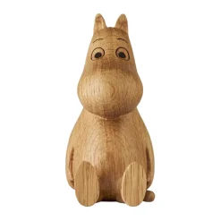 Dsignhouse x Moomin Moomin Wooden Decoration Moomin 10 cm, OAK (FSC) Beige Outlet