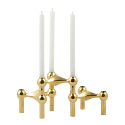 STOFF Nagel candle holder, brass Gold-coloured Outlet