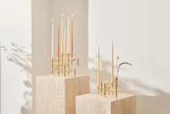 STOFF Nagel candle holder, brass Gold-coloured Outlet