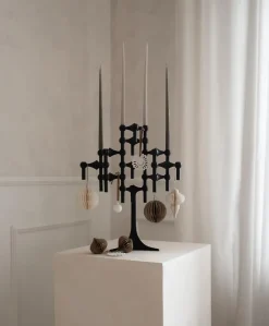 STOFF Nagel candle holder, matte Black Online