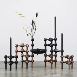 STOFF Nagel candle holder, matte Black Online