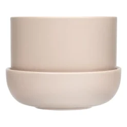 Iittala Nappula flower pot with saucer Ø17 cm h13 cm, Beige