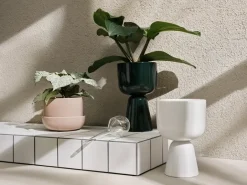 Iittala Nappula flower pot with saucer Ø17 cm h13 cm, Beige