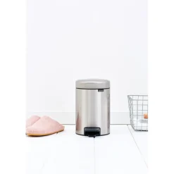 Brabantia New Icon pedal bin 3 liter, Matt steel fingerprint proof Silver-coloured Sale