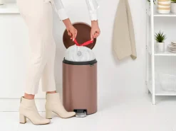 Brabantia New Icon pedal bin 20 liter, Satin taupe Brown Online