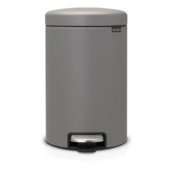 Brabantia New Icon pedal bin 12 liter, Mineral concrete Grey