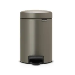 Brabantia New Icon pedal bin 3 liter, platinum Silver-coloured Hot