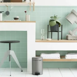 Brabantia New Icon pedal bin 3 liter, platinum Silver-coloured Hot