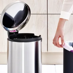 Brabantia New Icon pedal bin 12 liter, matte steel finger-print proof Silver-coloured Best