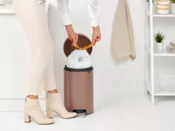Brabantia New Icon pedal bin 12 liter, Satin taupe Brown Online
