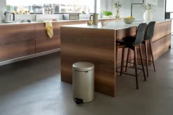 Brabantia New Icon pedal bin 20 liter, Metallic Gold Beige New