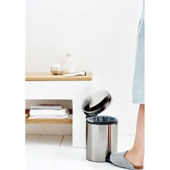 Brabantia New Icon pedal bin 5 liter, Matt steel fingerprint proof Silver-coloured Best