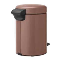 Brabantia New Icon pedal bin 3 liter, Satin taupe Brown