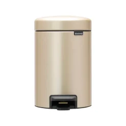 Brabantia New Icon pedal bin 3 liter, Metallic Gold Gold-coloured New