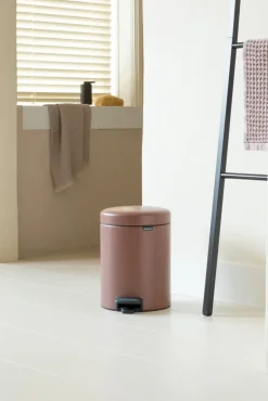 Brabantia New Icon pedal bin 5 liter, Satin taupe Brown Outlet