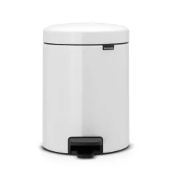Brabantia New Icon pedal bin 5 liter, White Hot
