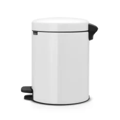 Brabantia New Icon pedal bin 5 liter, White Hot