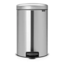 Brabantia New Icon pedal bin 20 liter, Matt steel fingerprint proof Silver-coloured Online