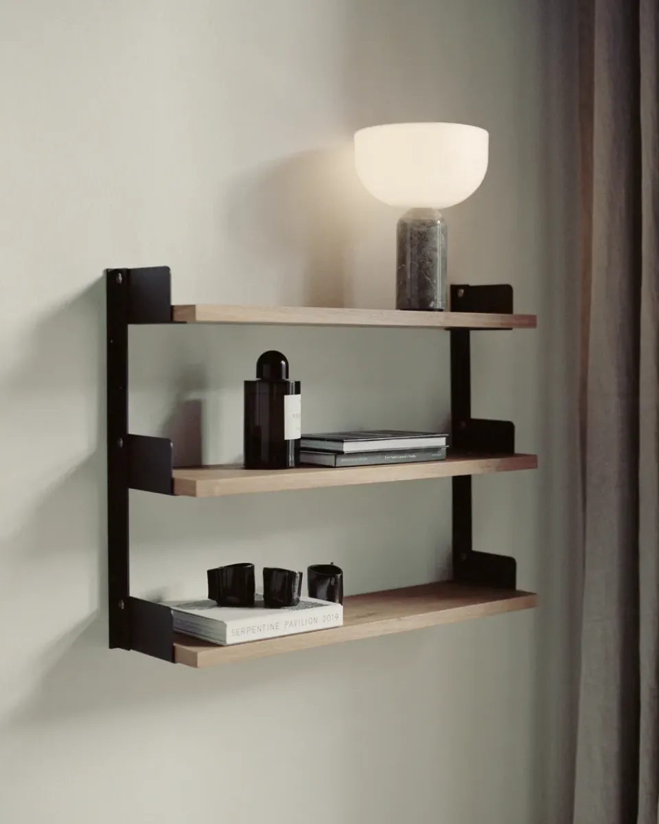 New Works Tea Shelf wall-hung shelf 46x62.5 cm, Walnut BlackBrown Outlet