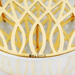 KLONG Äng vase, large, brass Gold-colouredTransparent New