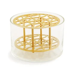 KLONG Äng vase, small, brass Gold-colouredTransparent Discount